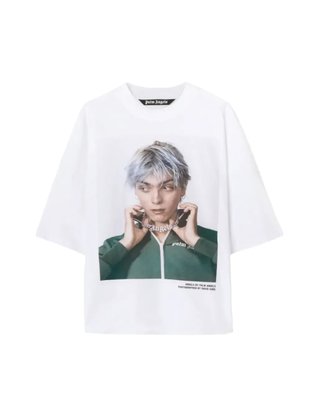 Palm Angels x Sims Loose Tee 'White Green'