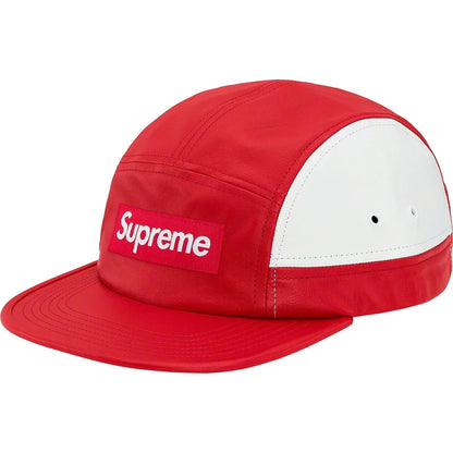 Supreme 2-Tone Leather Camp Cap 'Red' FW19