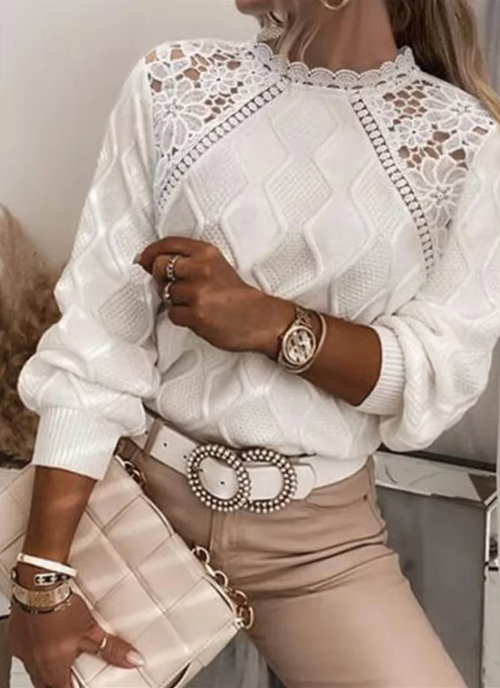 Pull en Maille avec Dentelle