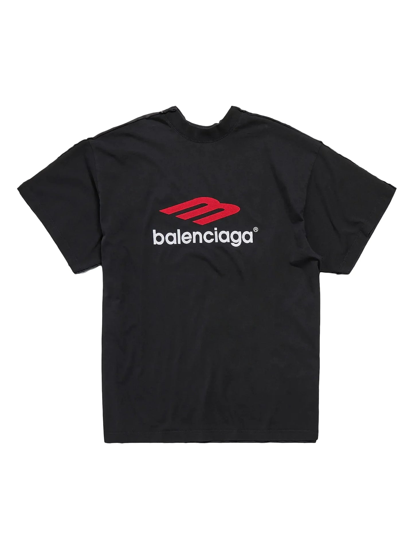 Balenciaga Tape Type Double Front Tee 'Faded Black'