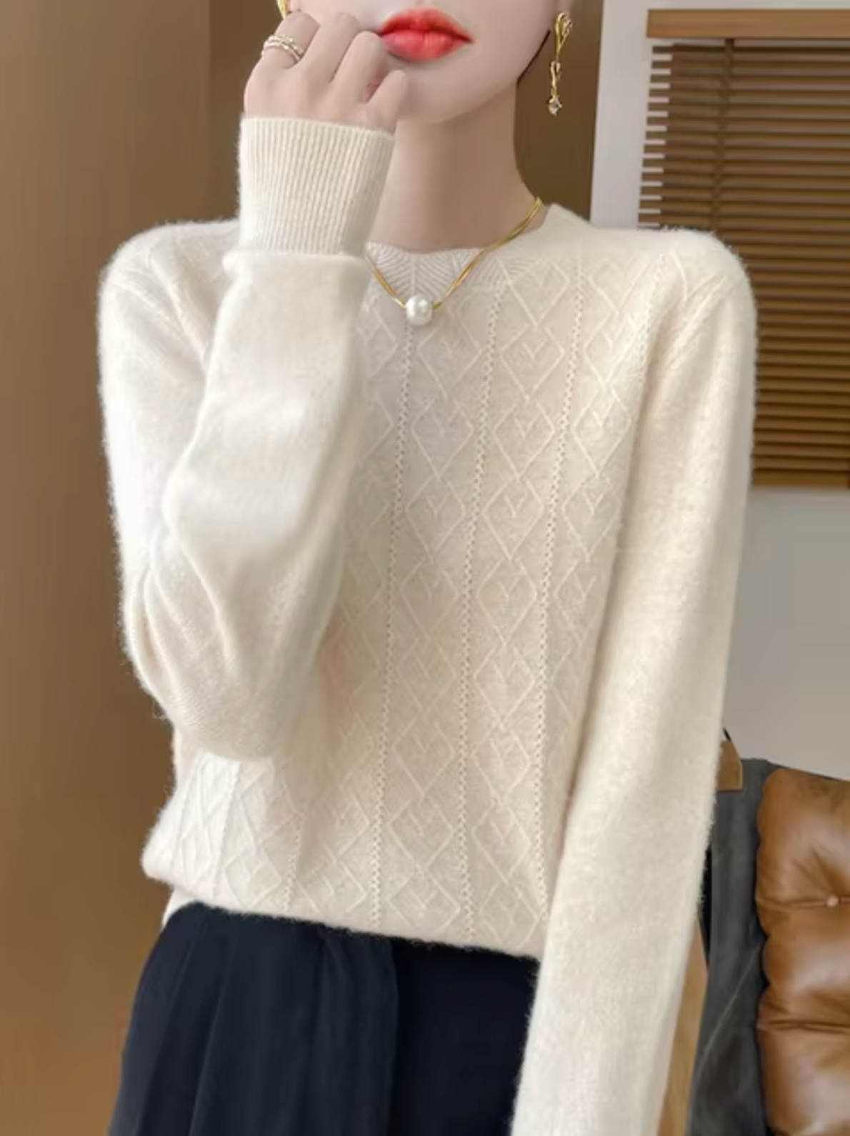 Pull en Tricot Laine et Cachemire
