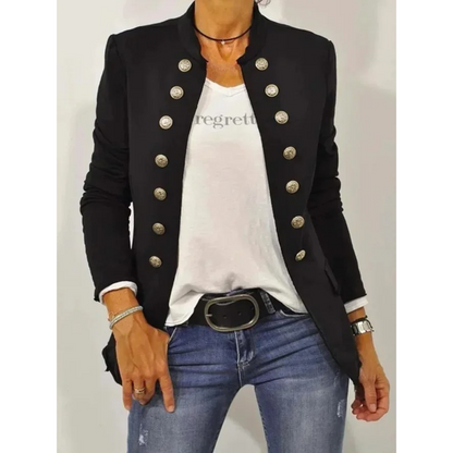 Blazer à Boutons Décoratifs