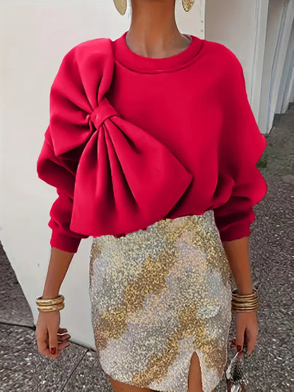 Sweat Élégant avec Nœud Oversize