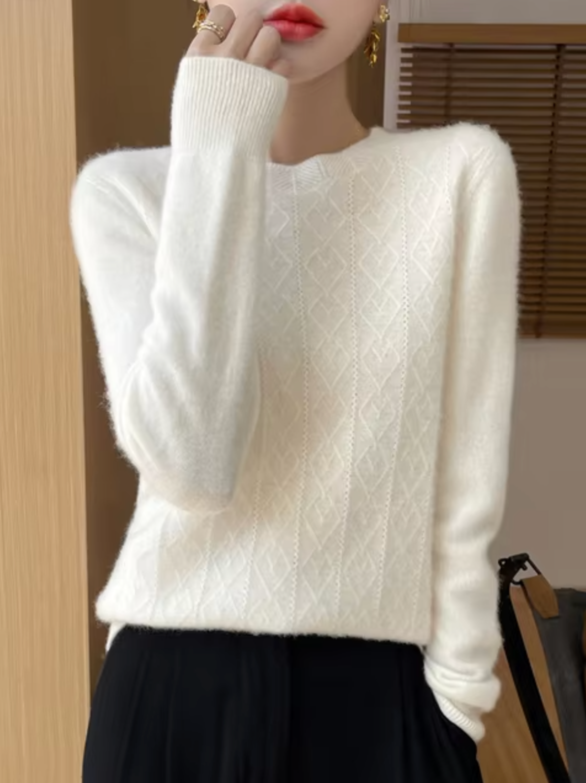 Pull en Tricot Laine et Cachemire