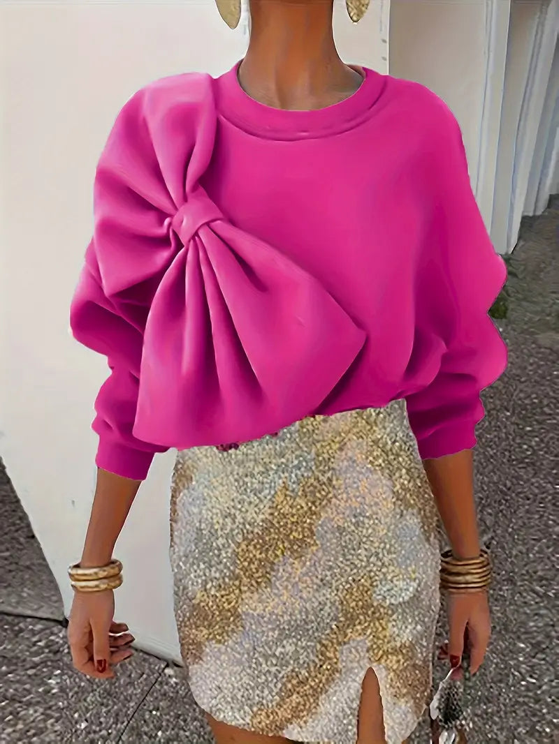 Sweat Élégant avec Nœud Oversize