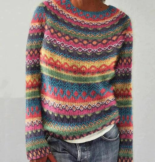 Pull Multicolore à Motifs