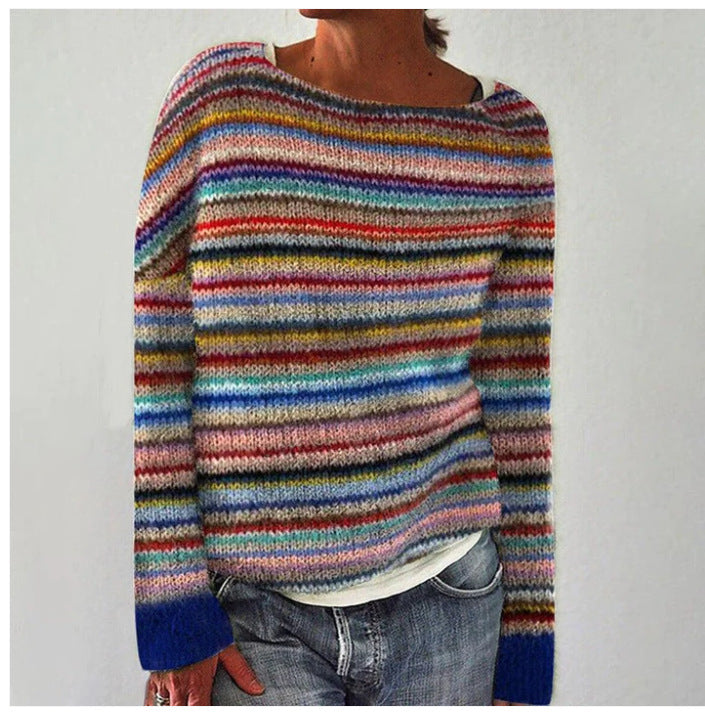 Pull Multicolore à Motifs