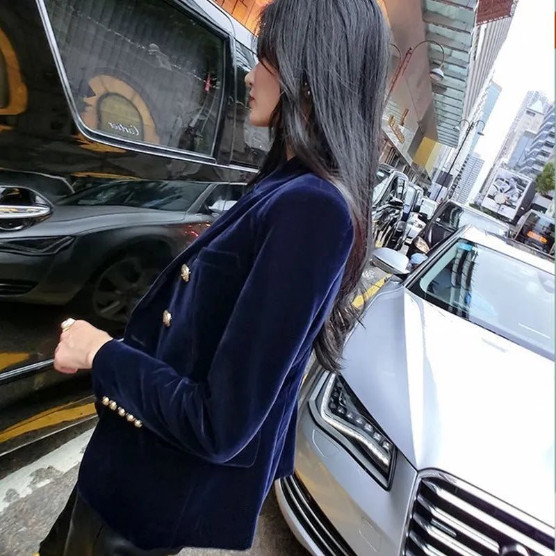 Blazer en Velours Élégant