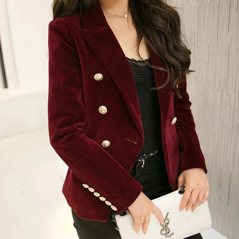 Blazer en Velours Élégant