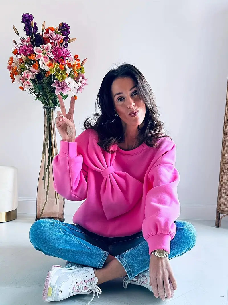 Sweat Élégant avec Nœud Oversize