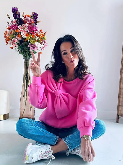 Sweat Élégant avec Nœud Oversize