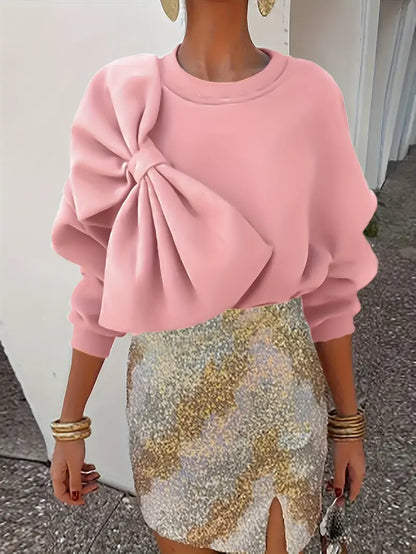 Sweat Élégant avec Nœud Oversize