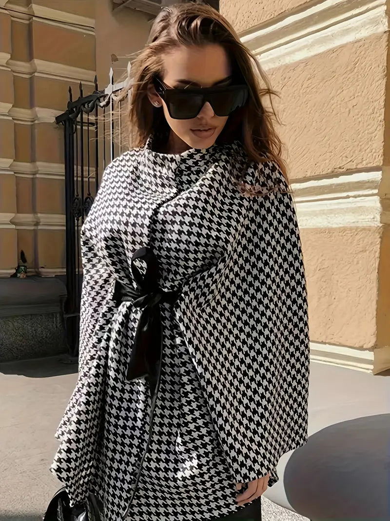 Manteau Cape Pied-de-Poule