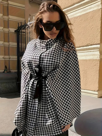 Manteau Cape Pied-de-Poule