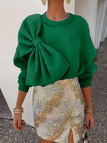 Sweat Élégant avec Nœud Oversize